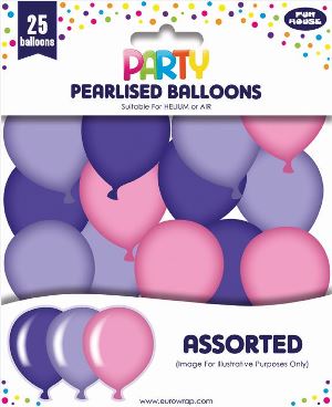 PARTY BALLOONS GIRLS 25 PACK (12924-P)